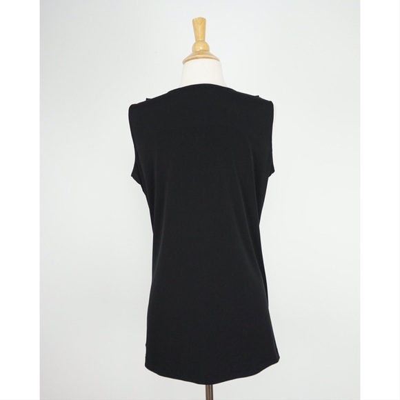 Calvin Klein black ruffled tank-size L - Picture 3 of 3